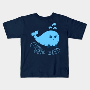 Aqua ocean animals - Whale Kids T-Shirt